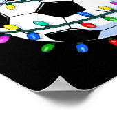 Santa Soccer Ball Christmas Soccer  Poster (Hoek)