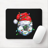 Santa Soccer Ball Srts Design- Christmas Soccer Pl Muismat (Met muis)