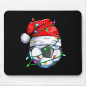Santa Soccer Ball Srts Design- Christmas Soccer Pl Muismat (Voorkant)