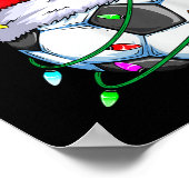 Santa Soccer Ball Srts Design- Christmas Soccer Pl Poster (Hoek)