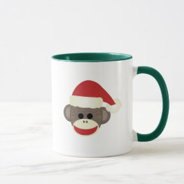 Santa Sock Monkey-kerstmok Mok