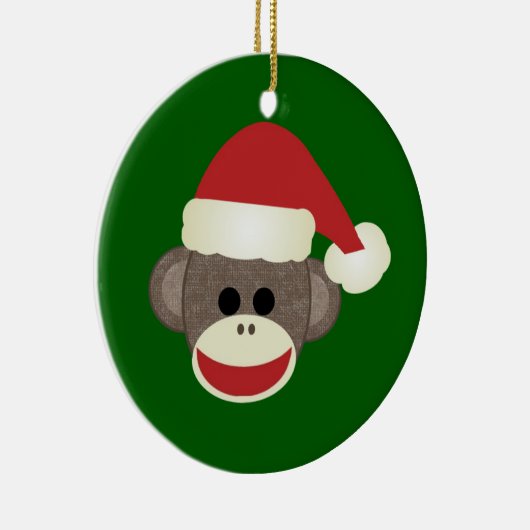 Santa Sock Monkey Ornament (Rechts)
