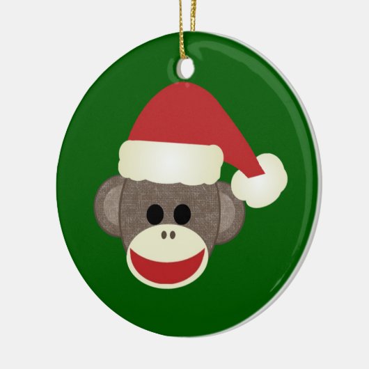 Santa Sock Monkey Ornament (Links)