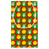 Santa Softball Player Custom Name / Text Kerstmis Klein Cadeauzakje (Achterkant)