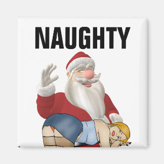 SANTA SPANKING VROUW CHRISTMAS MAGNETS MAGNEET