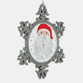Santa Sparkle Snowflake Ornament (Links)