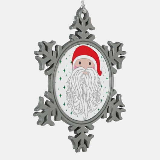 Santa Sparkle Snowflake Ornament (Links)