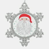 Santa Sparkle Snowflake Ornament (Voorkant)