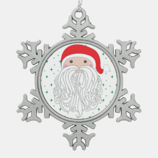 Santa Sparkle Snowflake Ornament