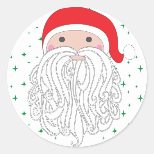 Santa Sparkle Sticker (Voorkant)
