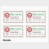Santa Special Delivery North Pole kerstcadeau Rechthoekige Sticker (Vel)