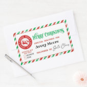 Santa Special Delivery North Pole kerstcadeau Rechthoekige Sticker (Envelop)