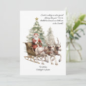 Santa Special Delivery Zwangerschap Kerst Kaart (Staand voorkant)