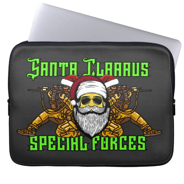 Santa, speciale eenheden, leger laptop sleeve (Voorkant)
