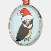 Santa Spectacled Owl Metalen Ornament (Links)