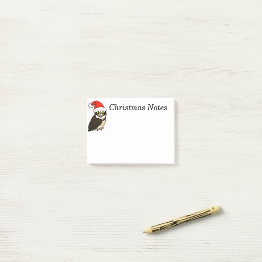Santa Spectacled Owl Post-it® Notes (Op bureau)