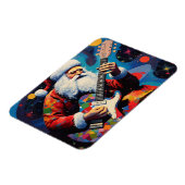 Santa speelt gitaar magneet (Linkerzijde)