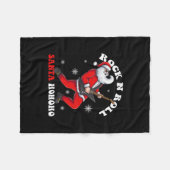 Santa speelt gitaar rock en rol fleece deken (Voorkant (Horizontaal))
