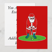 Santa speelt golf kaart (Voorkant / Achterkant)