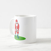 Santa speelt golf koffiemok (Voorkant links)