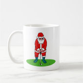 Santa speelt golf koffiemok (Links)