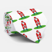 Santa speelt golf stropdas (Opgerold)
