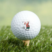 Santa spelen Golf Christmas Player Golfer Golfballen (Insitu Shirt)