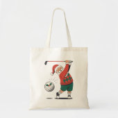 Santa spelen Golf Christmas Player Golfer Tote Bag (Voorkant)