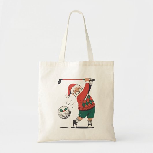 Santa spelen Golf Christmas Player Golfer Tote Bag (Voorkant)