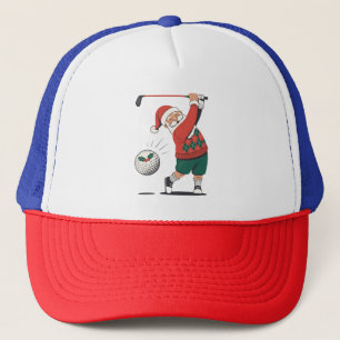 Santa spelen Golf Christmas Player Golfer Trucker Pet