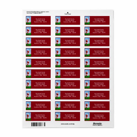 Santa Spelen Golf Etiket (Full Sheet)