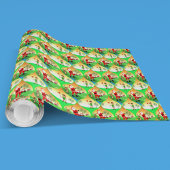 Santa Spelen Golf In Florida Kerst Ogee Cadeaupapier