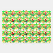 Santa Spelen Golf In Florida Kerst Ogee Inpakpapier Vel (Voorkant)