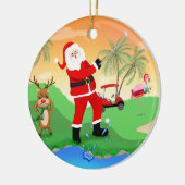 Santa Spelen Water Hazard In Florida Golf Naam Keramisch Ornament (Links)