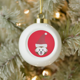 Santa Spike kerstbal Ball! Keramische Bal Ornament