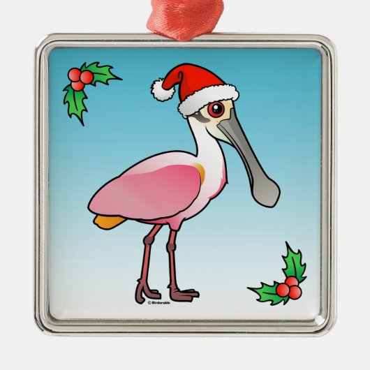 Santa Spoony Metalen Ornament (Voorkant)