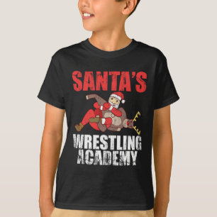 Santa Sport Worstelen Ring Strijd Choke Tap Ontwer T-shirt