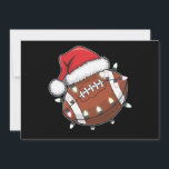 Santa Sports Christmas Amerikaans Football Lover Feestdagenkaart<br><div class="desc">Santa Sports Mannen Boys Christmas Football Player</div>