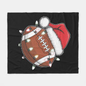 Santa Sports Christmas Amerikaans Football Lover Fleece Deken (Voorkant (Horizontaal))