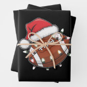 Santa Sports Christmas Amerikaans Football Lover Inpakpapier Vel (In situ)