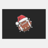 Santa Sports Christmas Amerikaans Football Lover Inpakpapier Vel (Voorkant)