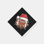 Santa Sports Christmas Amerikaans Football Lover Servet (Hoek)