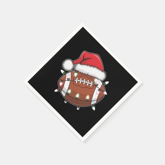 Santa Sports Christmas Amerikaans Football Lover Servet (Hoek)