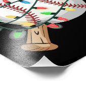 Santa Sports Christmas Baseball Player  Foto Afdruk (Hoek)