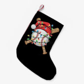 Santa Sports Christmas Baseball Player  Kleine Kerstsok (Voorkant (Hangend))