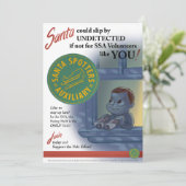 "Santa Spotters" kerstkaart uit de jaren '40, nost (Staand voorkant)