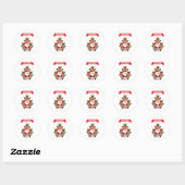Santa Squad Christmas Reindeer Humor Ronde Sticker (Vel)