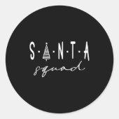 Santa Squad Christmas Team Santa Crew Family Match Ronde Sticker (Voorkant)