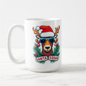 Santa Squad Cool Rendier met glazen Kerstmis Koffiemok (Links)
