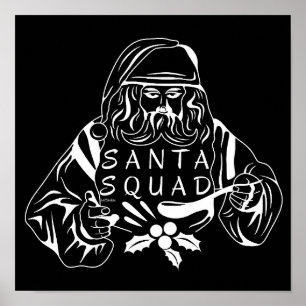 SANTA SQUAD idee voor een leuk kerstcadeau Poster